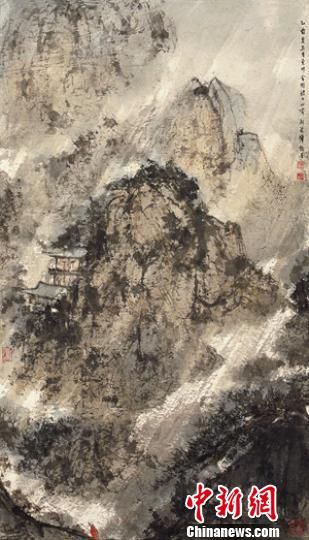 傅抱石《瀟瀟暮雨》 南京博物院供圖 攝